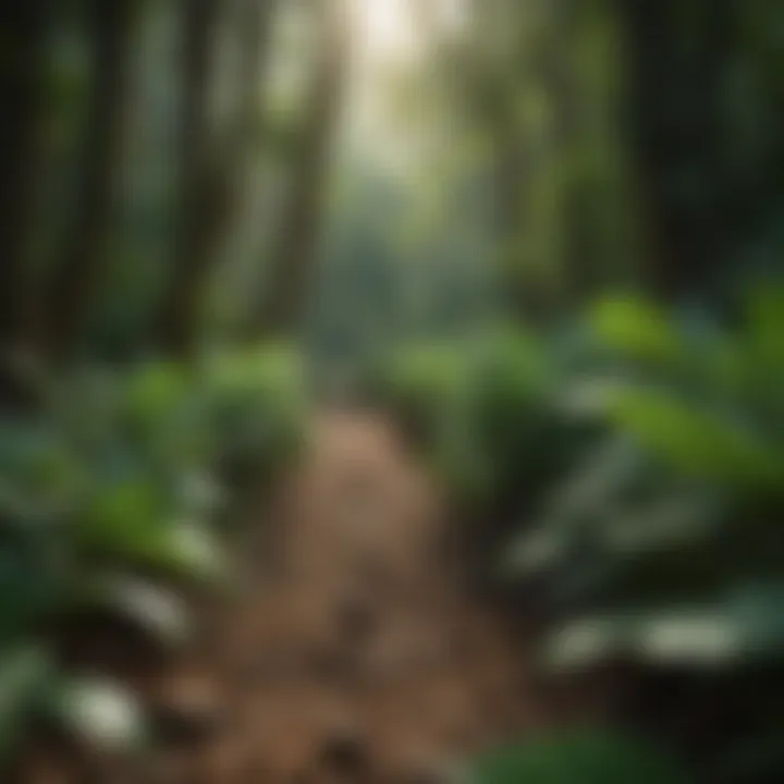 Coca leaf cultivation in a lush green environment