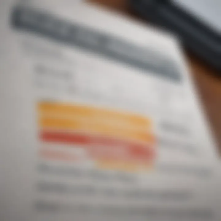 Close-up of a credit report highlighting inaccuracies