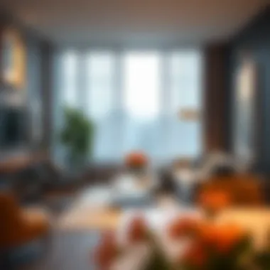 A stylish apartment interior showcasing modern furnishings