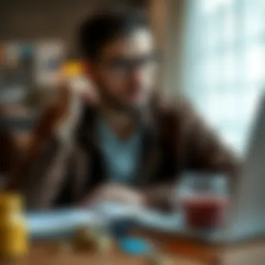 Making Informed Financial Choices An individual contemplating financial decisions with a credit card nearby
