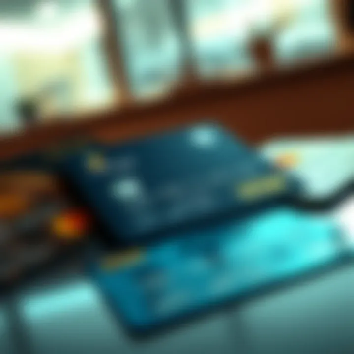 A selection of diverse credit cards displayed on a sleek surface