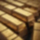 Gold bars representing market value