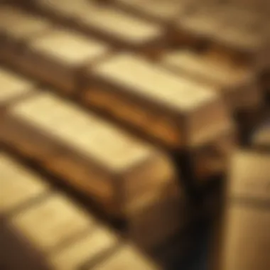 Gold bars representing market value