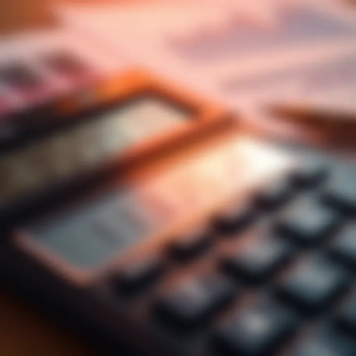 A calculator displaying various metrics related to mortgage and rental income