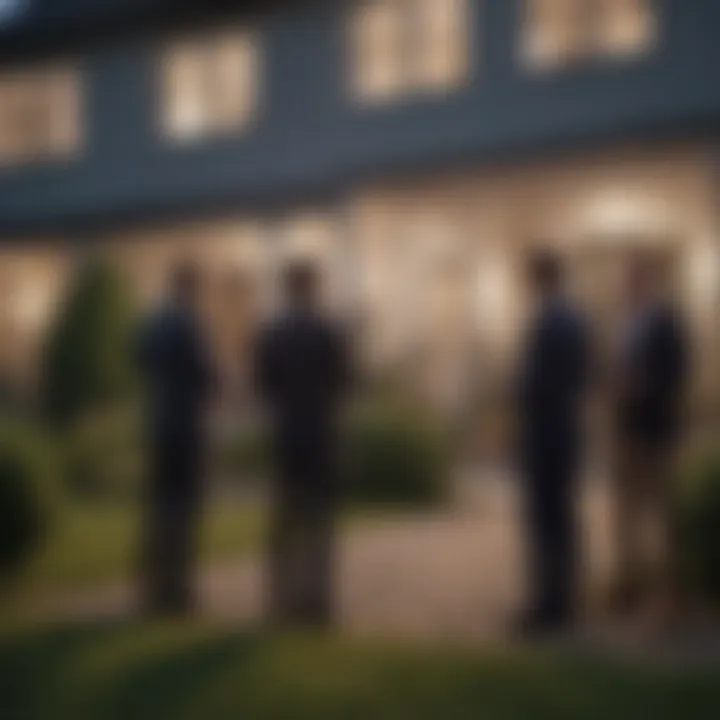 A group of professionals discussing property management strategies