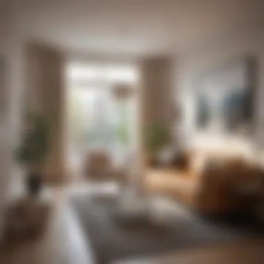 Stylish Interior of a Short-Term Rental A modern short-term rental property showcasing stylish interior design