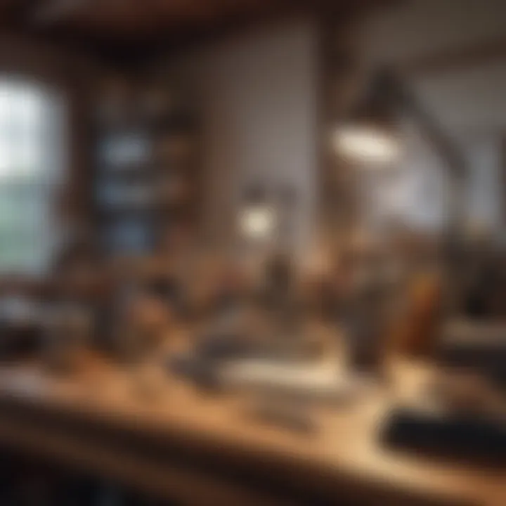 An organized workspace with essential freelance tools