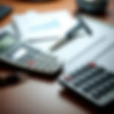 A calculator and financial planning notes on a desk