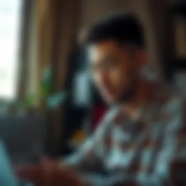 Engaging in Personality Assessment A person engaging in a personality assessment online.