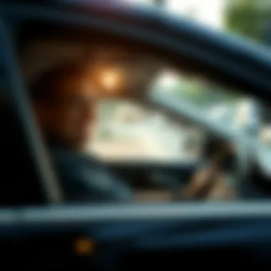 Enhancing Rider Satisfaction for Improved Ratings A satisfied rider exiting an Uber vehicle