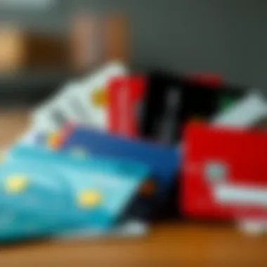 Diverse Credit Options A diverse group of cards symbolizing credit options