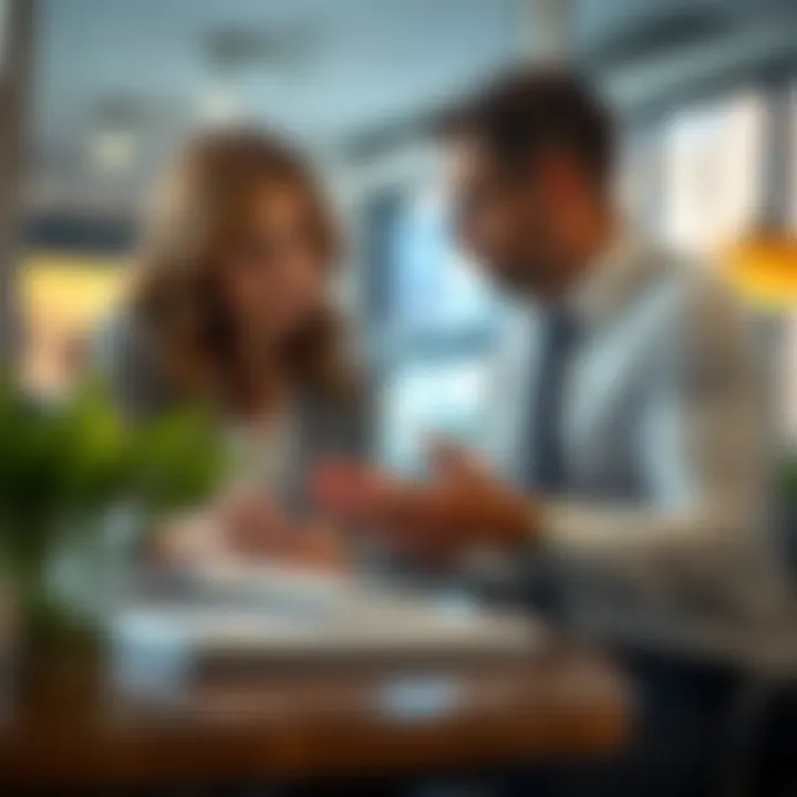 A financial expert consulting with a client