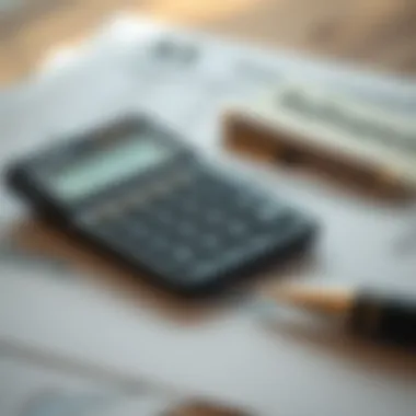 Calculator and documents for financial assessment