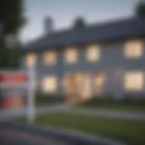 A modern house with a 'For Sale' sign in front