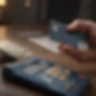 Analyzing Credit Card Statements A focused individual analyzing credit card statements