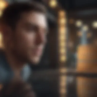 Reflecting on Financial Goals A person reflecting on financial goals