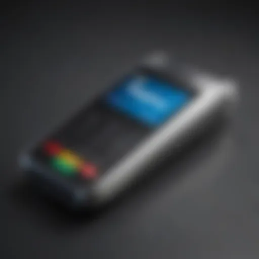 A detailed view of the PayPal portable card machine showcasing its sleek design.