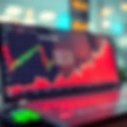 Graph depicting stock performance trends